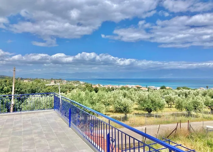 Villa Blue Cocoon - Chrani Messinia Peloponnese- Sea View 800 M From Beach